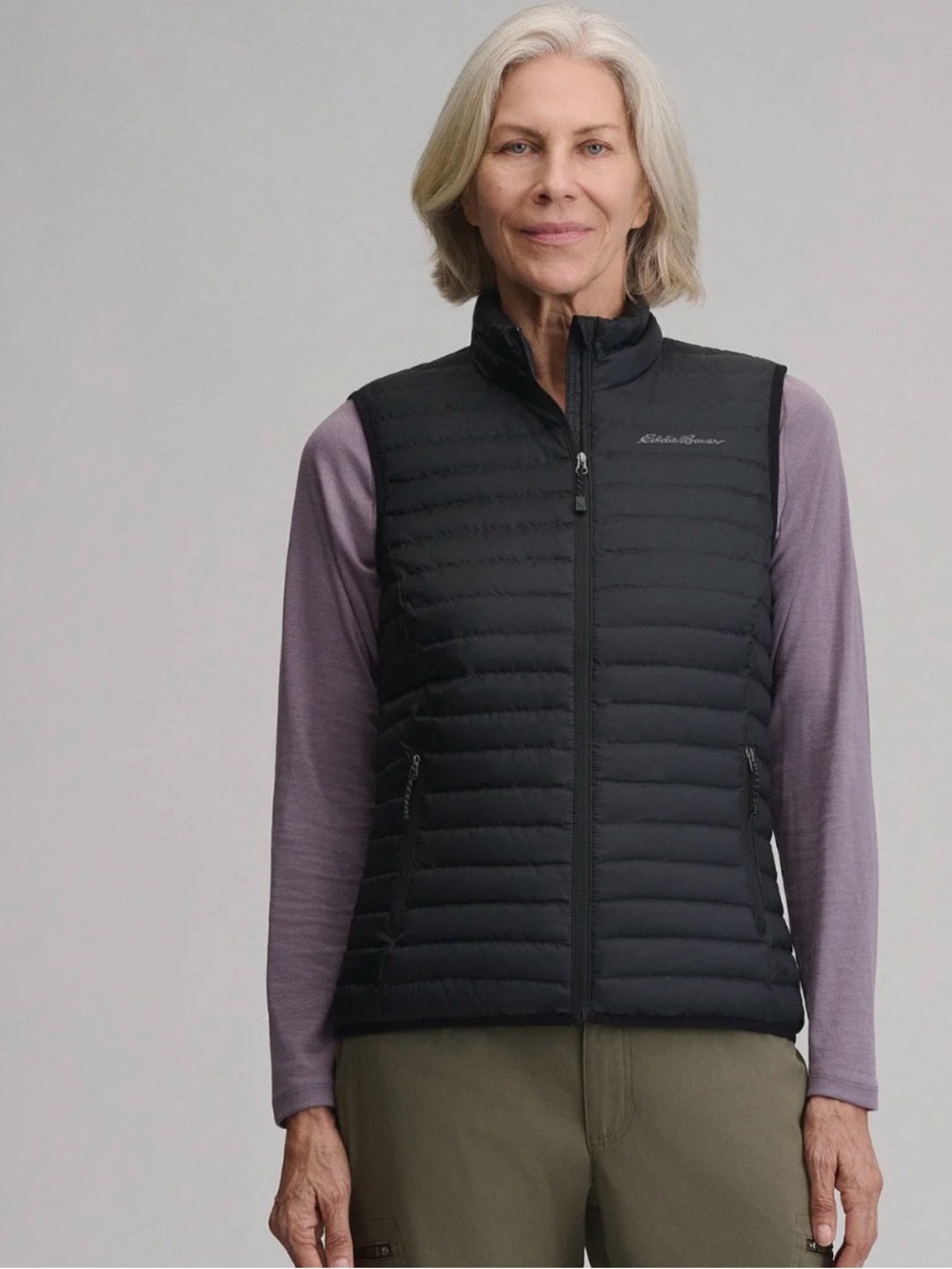 Eddie Bauer Women’s Onyx Black Microlight 650FP Down Vest XXL  NWT